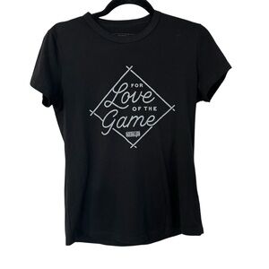Baseballism Women’s Black Short Sleeve For the Love of the Game T-Shirt Sz M GUC
